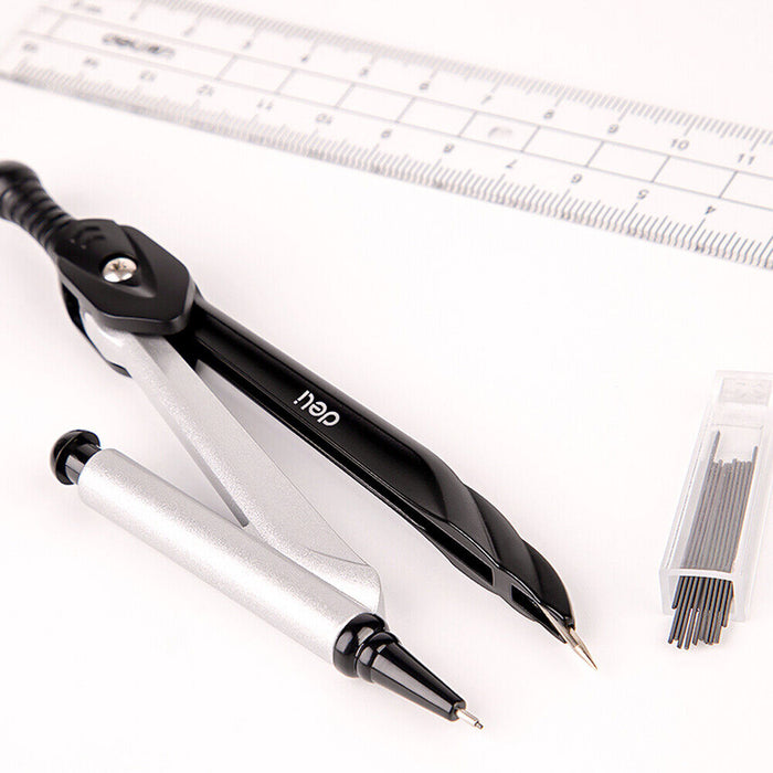 7 in 1 Drawing Compass Triangle Ruler Set School Maths Mating Tool Kit ...