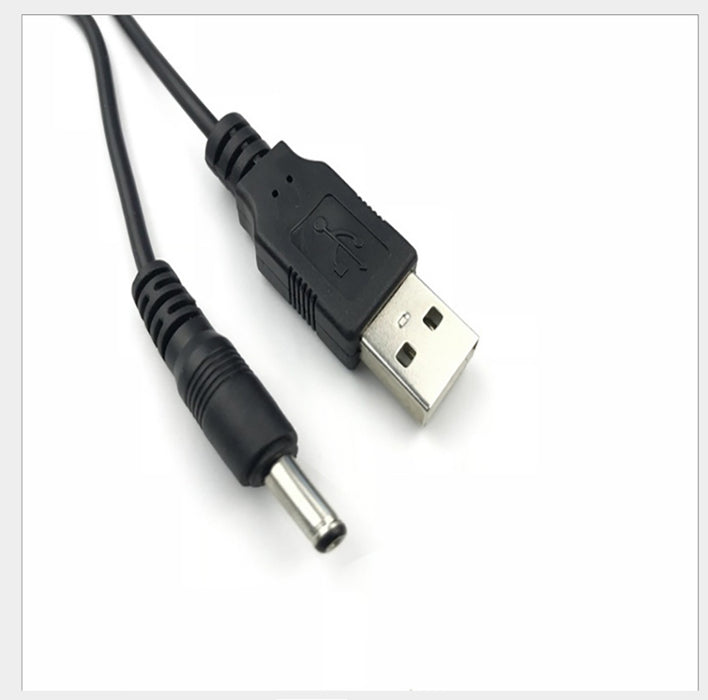 USB 2.0 Male Port to DC 5.5 x 2.1mm Power Cable Line DC 55210 Black 1.2m