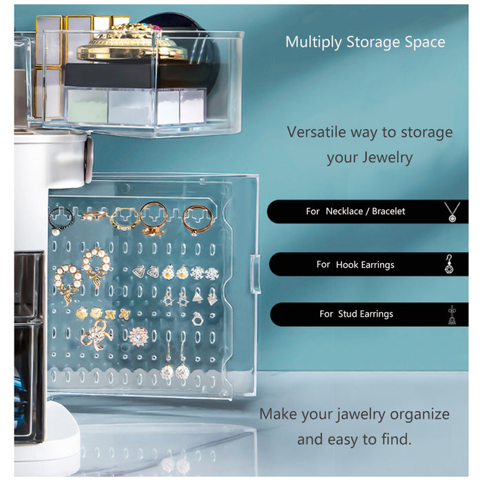 LED HD Mirror Makeup Storage Box Cosmetic Organizer Make Up Storage Case - Joyreap Online