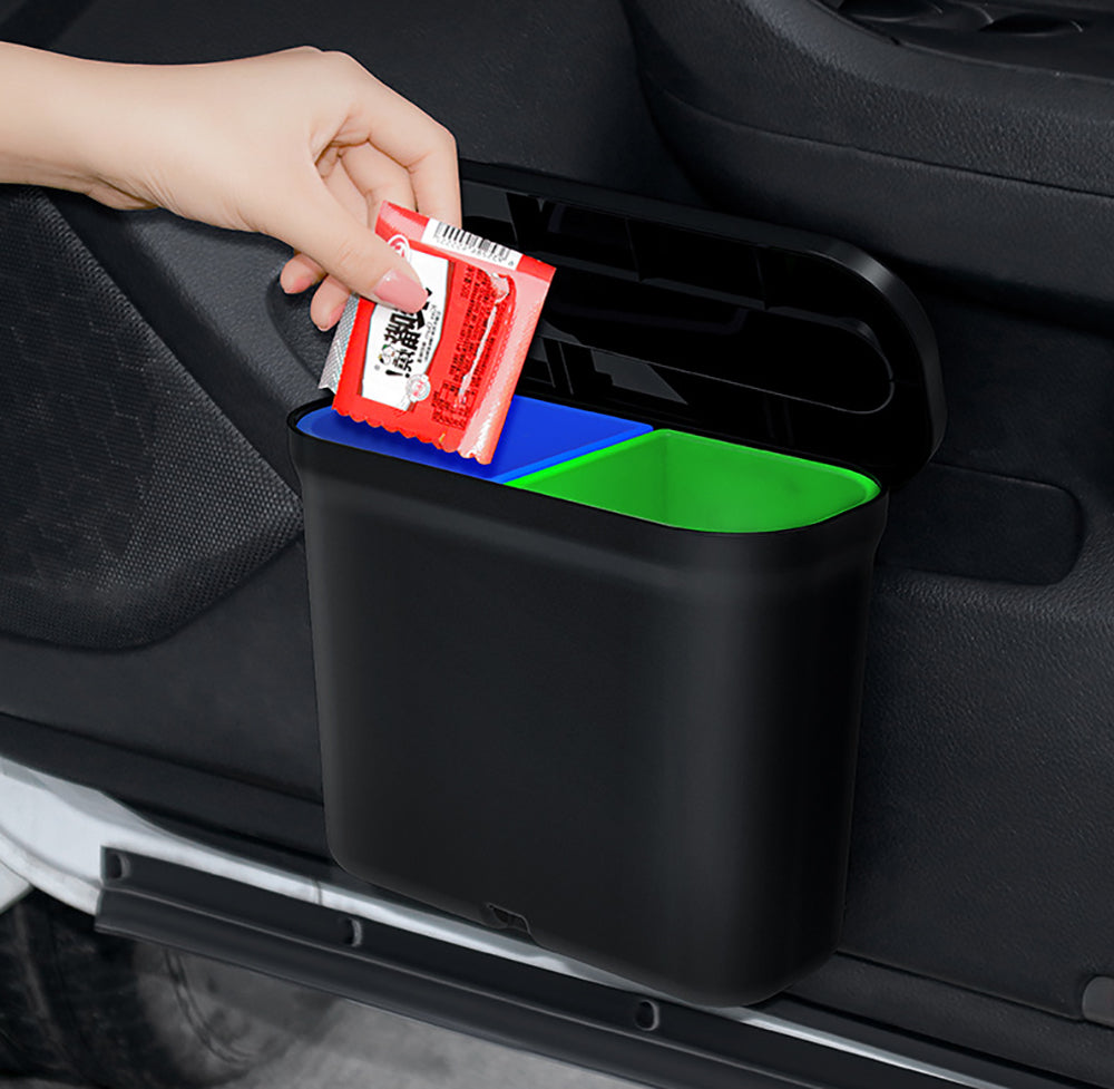 2 in1 Car Rubbish Bin Holder Trash Can Waste Dust Case Vehicle Garbage Storage – detail 6