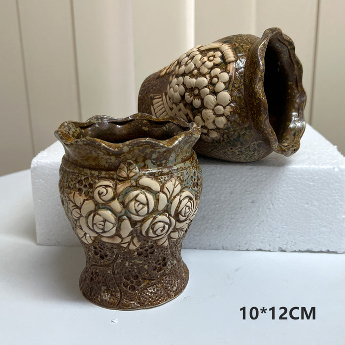 Ceramic Clay Pottery Pots Set Succulent Flower Planter Series 02