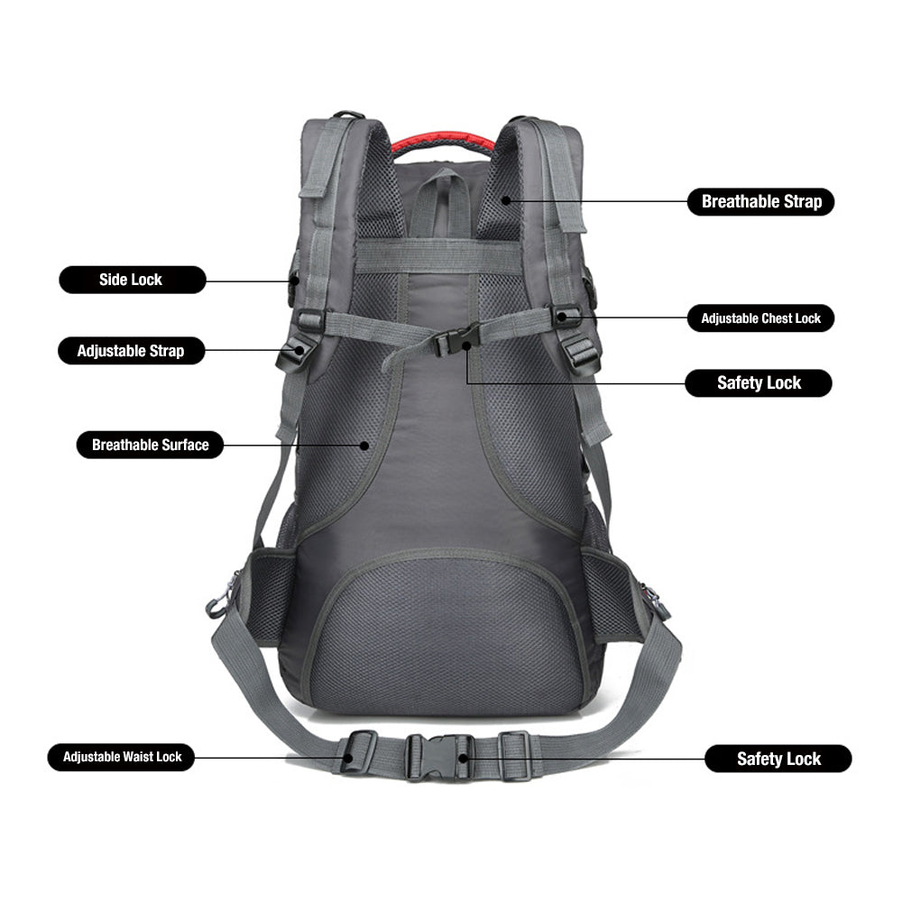 40L/60L Waterproof Outdoor Hiking Backpack Camping Outdoor Trekking Bag – detail 5