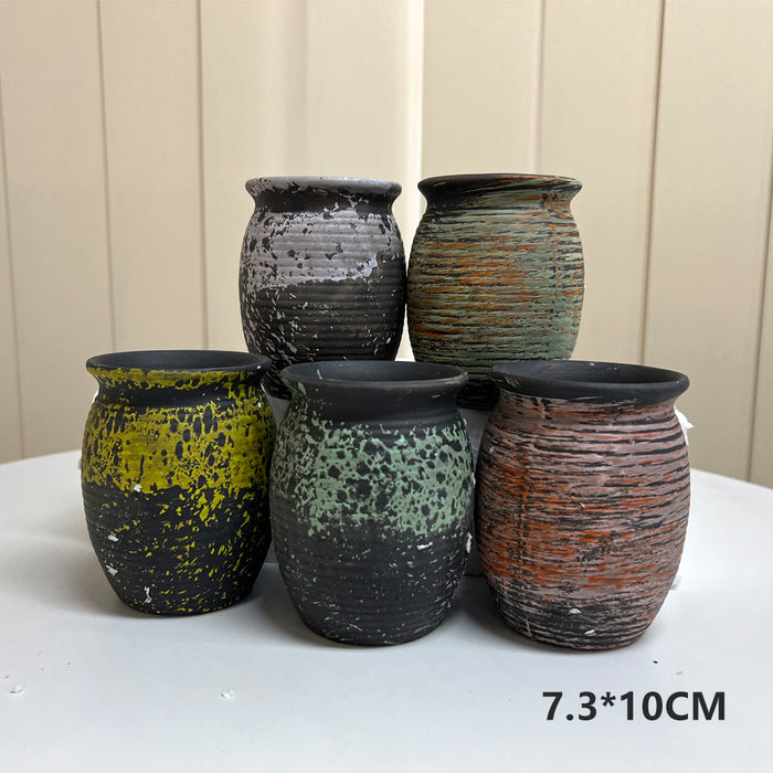 Ceramic Clay Pottery Pots Set Succulent Flower Planter Series 02