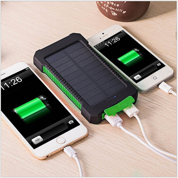 20000mAh Solar Power Bank Large Capacity Portable With LED Flashlight