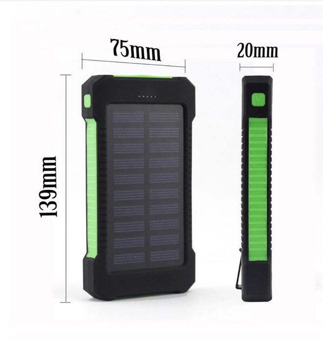 20000mAh Solar Power Bank Large Capacity Portable With LED Flashlight