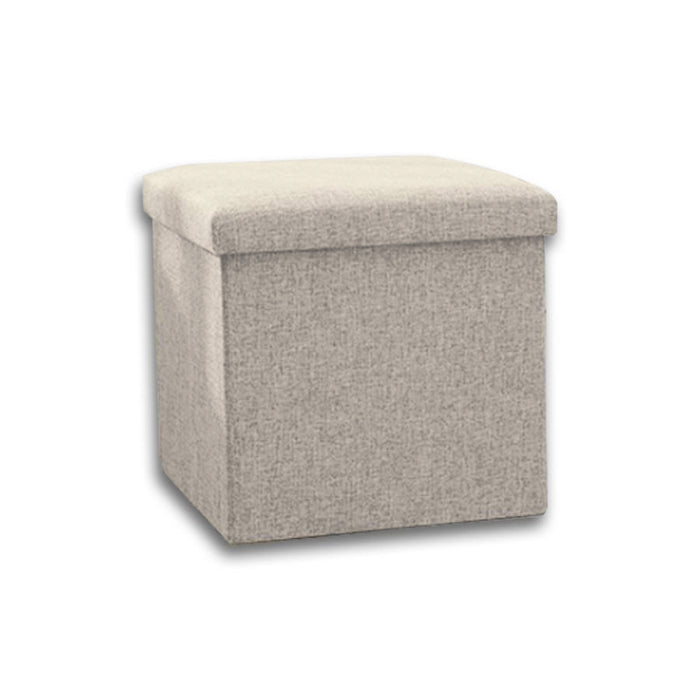 Linen Folding Ottoman Storage Footstool Stool Blanket Box Pouf Seat Bench