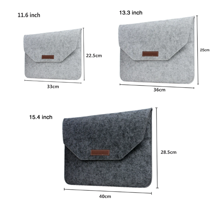 Laptop Wool Felt Sleeve Case Cover Bag Pouch for Different Laptop Models