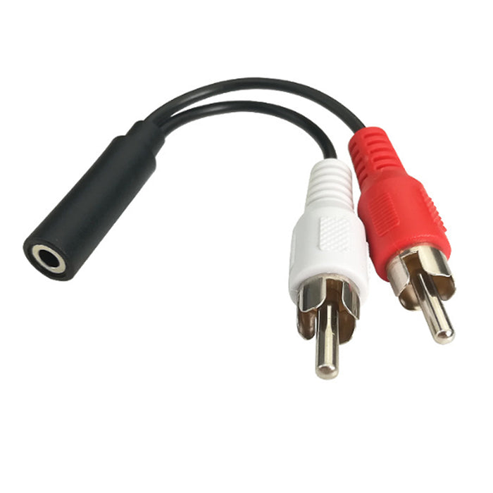 3.5mm Female to 2 RCA Male Stereo Audio Y Cable Adapter