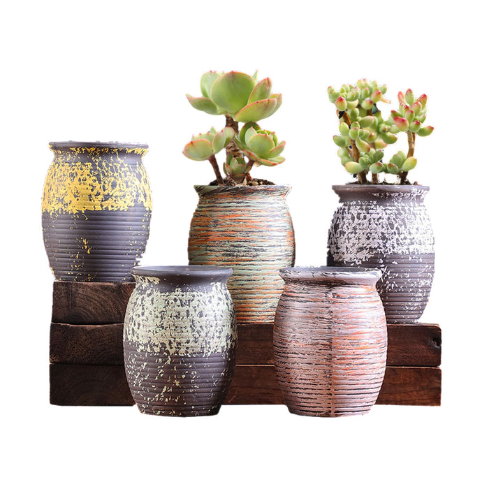 Ceramic Clay Pottery Pots Set Succulent Flower Planter Series 02