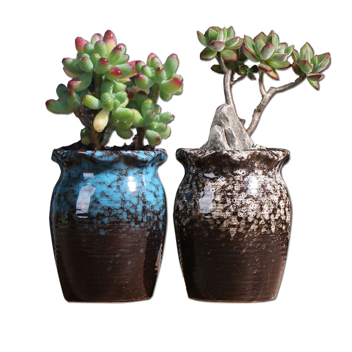 Ceramic Clay Pottery Pots Set Succulent Flower Planter Series 02