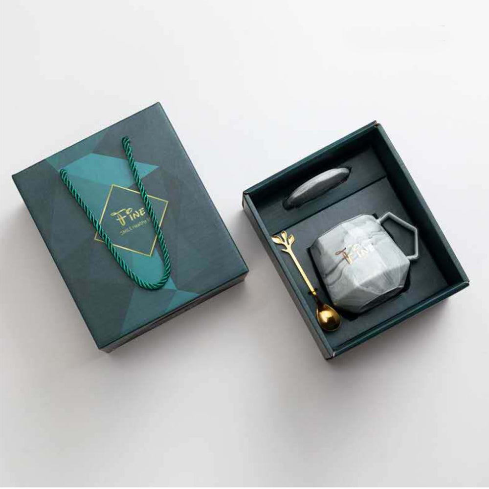 Fine Coffee Cup and Saucer Set Ceramic Tea Cup Gift Packaging Couple Cup – detail 7