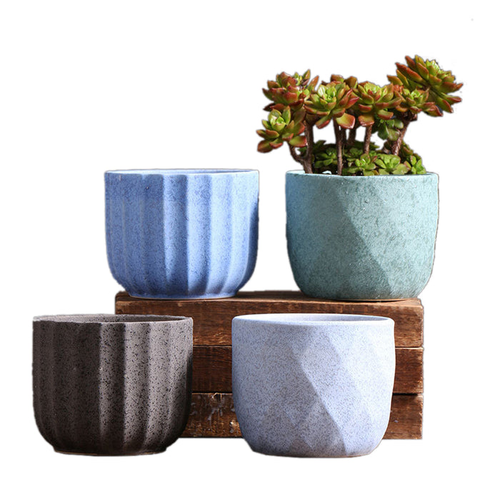 Ceramic Clay Pottery Pots Set Succulent Flower Planter Series 03