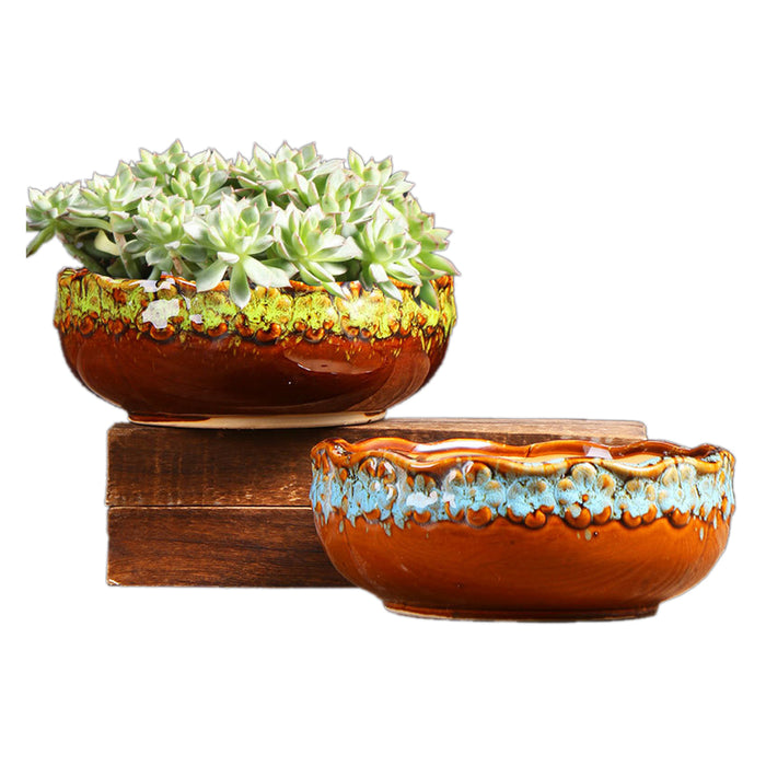 Ceramic Clay Pottery Pots Set Succulent Flower Planter Series 03