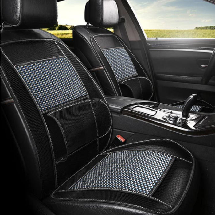 Car Seat Home Mesh Bamboo Seat Cushion Lumbar Brace Back Support Cool in Summer
