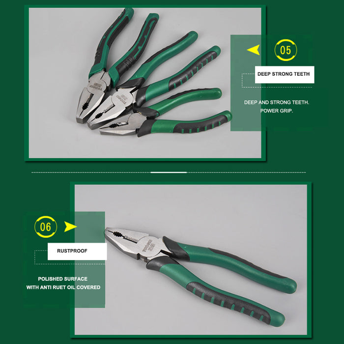 High Quality Industrial Pliers Cr-V Option: Combination 8", Long Nose 8" and Long Nose 6" - Joyreap Online