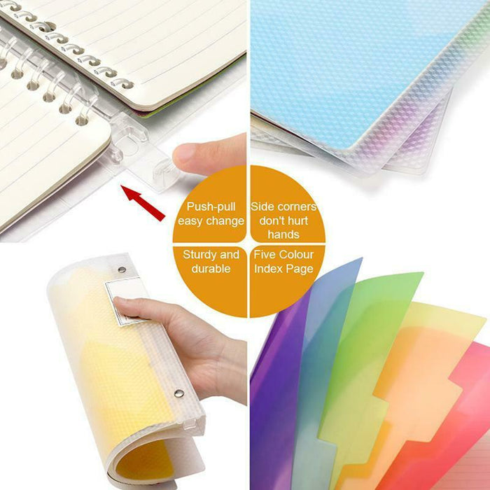 2x A5 page size detachable loose-leaf notebook refill spiral binder planner - Joyreap Online