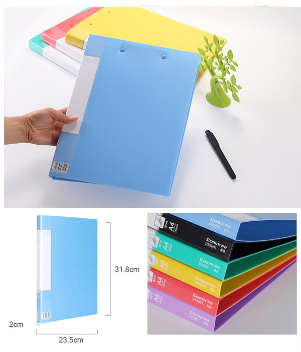 4x A4 Double Clip File Folder Portable For Files Sorting Document Holder - Joyreap Online