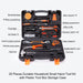 25Pcs Household Hand Tools Set Kit Box with Hard Storage Case Home Supplies - Joyreap Online