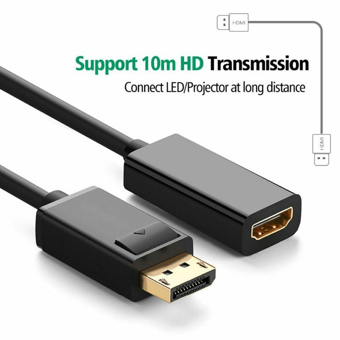 25CM Display Port DP Male to HDMI Female Adapter Converter