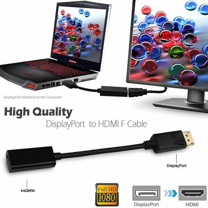 25CM Display Port DP Male to HDMI Female Adapter Converter