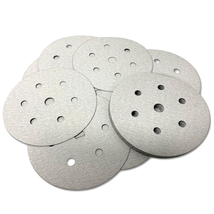 20 PCS SANDING DISC 150mm 6" HOOK AND LOOP PAD 6 HOLE SANDPAPER DRYWALL METAL