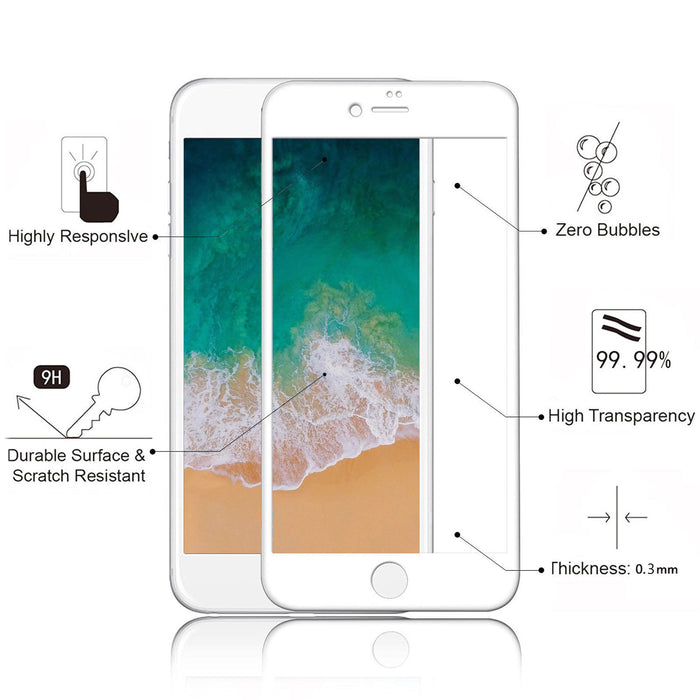 2x Full coverage 3D Hard Edge 100% Tempered Glass for iPhone - Joyreap Online