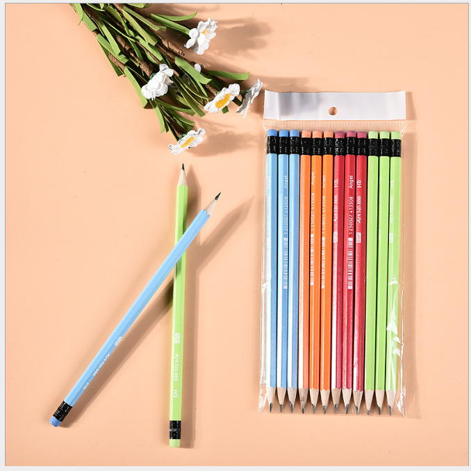 12 x HB Pre-sharpened Lead Pencils with Eraser Writing Sketching Drawing School - Joyreap Online