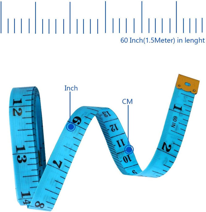 2x 60" (1.5m) Tailor Seamtress Cloth Body Ruler Tape Measure Sewing Soft