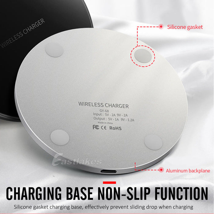 Qi Wireless Charger FAST Charging Pad Receiver For iPhone XS / XR / 8 / Samsung S9 / S8 - Joyreap Online