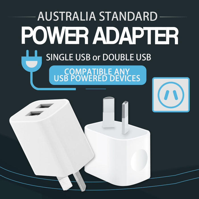 Universal Travel 5V 2A  Single USB / Double USB AC Wall Home Charger Power Adapter AU Plug Phone