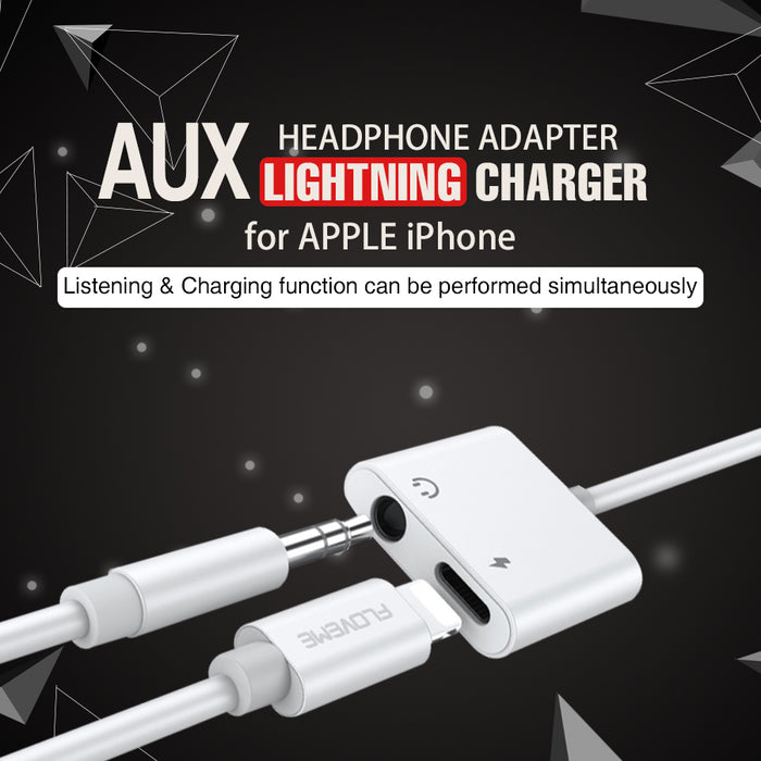 Apple lightning to 3.5mm AUX Headphone Jack Adapter Cable Audio iphone splitter - Joyreap Online