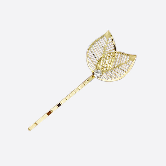 2x Fashion Hollow-Out Metal Leaf Hair Edge Clip Hairpins Women Hair Accessories – detail 8