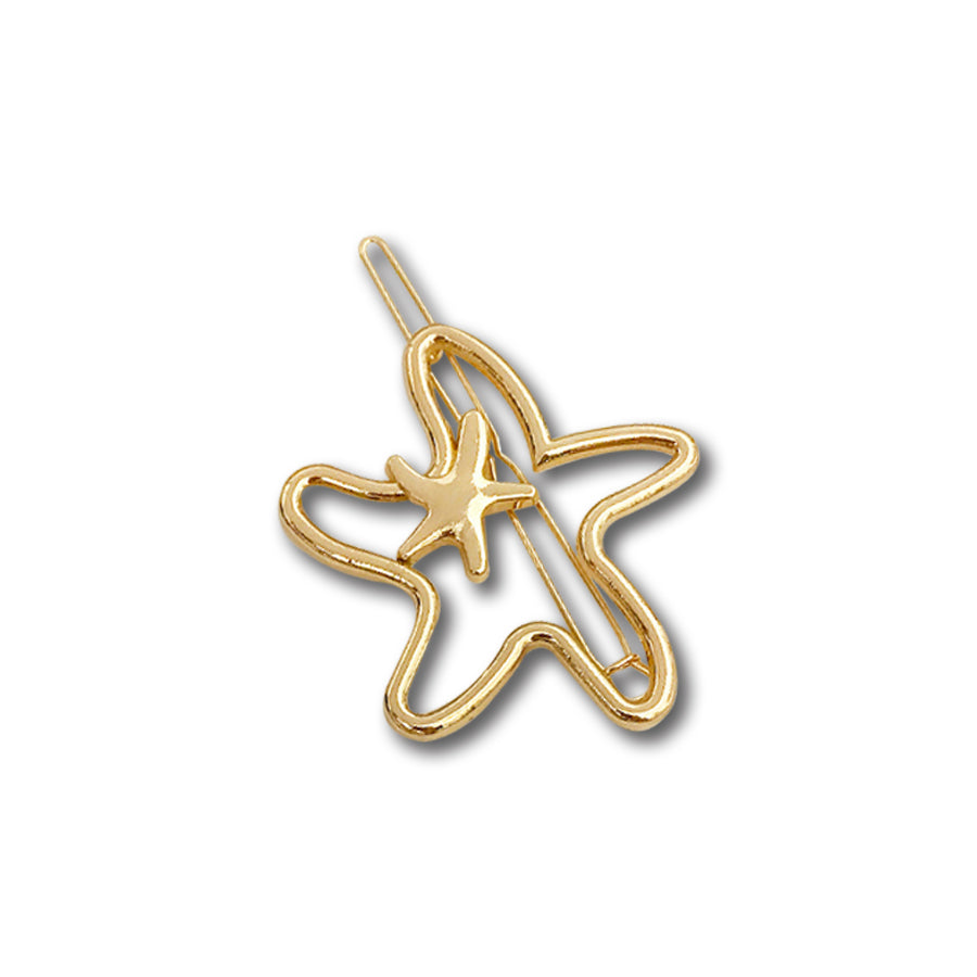 2x Fashion Metal Hairclips Starfish shape Hairpins Lady's Hair Accessories – detail 7