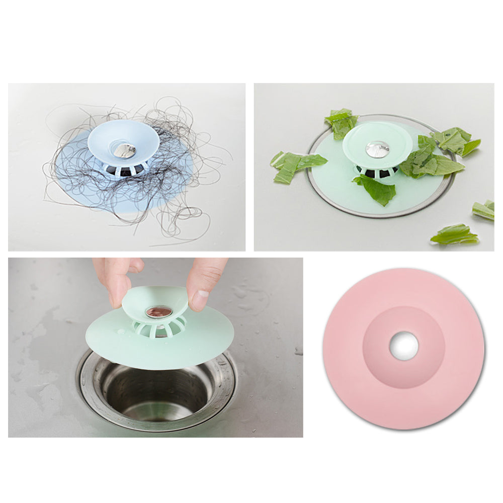 3Pcs Silicone Bath Sink Strainer Waste Plug Floor Drain Filter Hair Catcher Stopper – detail 11