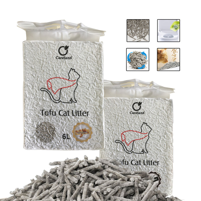 Tofu cat litter plant-based biodegradable Clumping cat litter 6-Litre 2.6kg