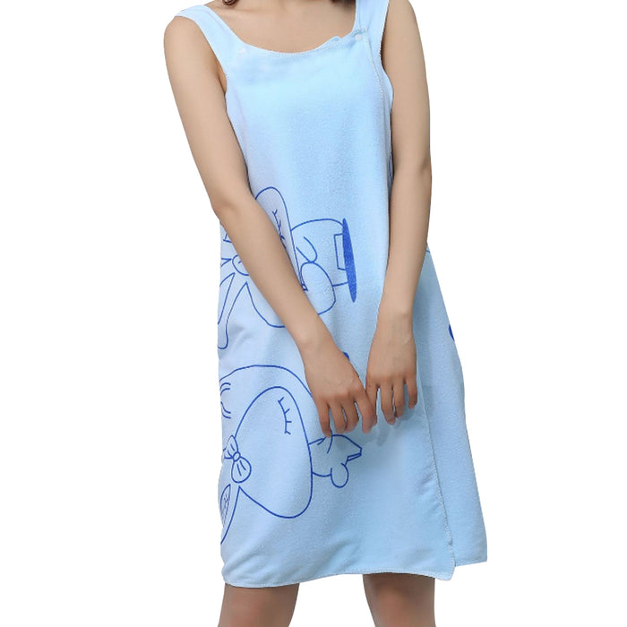 Cute Lady Wearable Fast Drying Soft Microfiber Bath Towel Bathrobes Bath skirt