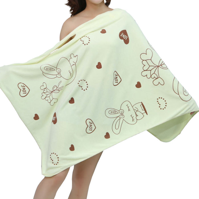 Cute Lady Wearable Fast Drying Soft Microfiber Bath Towel Bathrobes Bath skirt