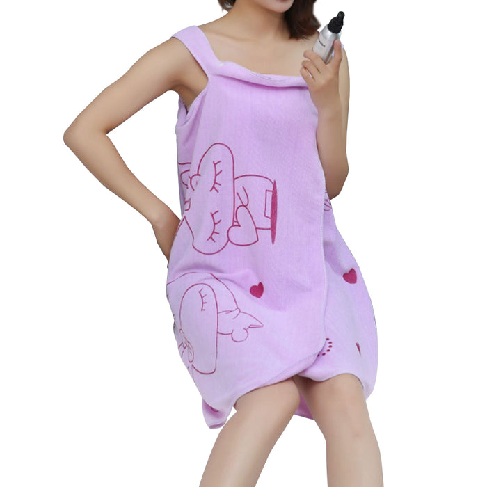 Cute Lady Wearable Fast Drying Soft Microfiber Bath Towel Bathrobes Bath skirt