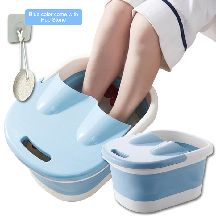 Foot Spa Water Pedicure Foldable Bucket Folding Massage Footbath Soaking Basin