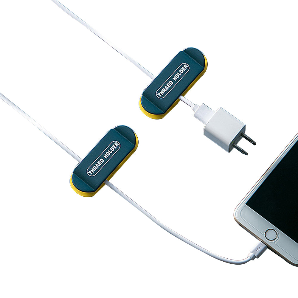 Alternate view of 4pcs Charging Cable Desk Organizers Plastic Management Wire Holder Cable Winder Clip
