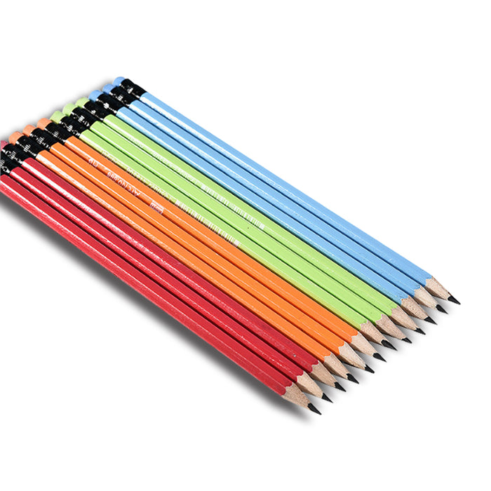 12pcs HB Pre-sharpened Lead Pencils with Eraser