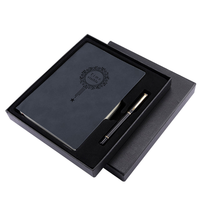 Luxury Notebook + Pen Set Business Gift A5 PU Leather Notebook Pen Gift Box Set