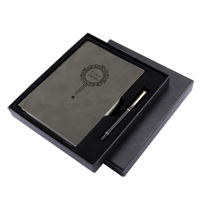 Luxury Notebook + Pen Set Business Gift A5 PU Leather Notebook Pen Gift Box Set