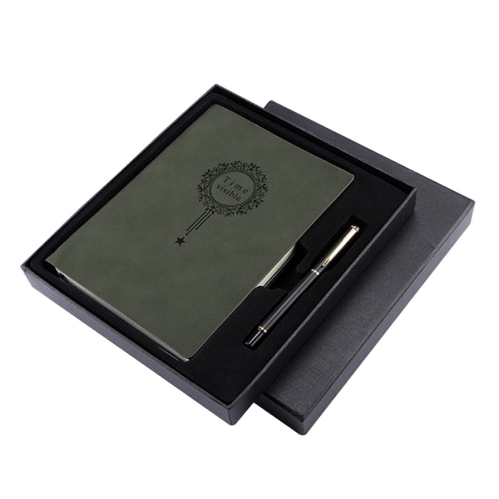 Luxury Notebook + Pen Set Business Gift A5 PU Leather Notebook Pen Gift Box Set