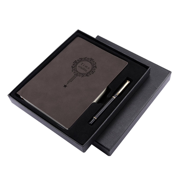 Luxury Notebook + Pen Set Business Gift A5 PU Leather Notebook Pen Gift Box Set