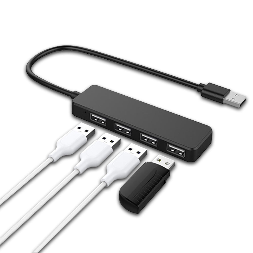 Alternate view of Multi USB 2.0 Hub 4 Port High Speed Slim Compact Expansion Smart Splitter