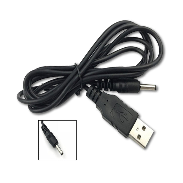 USB 2.0 Male Port to DC 3.5 x 1.35mm Power Cable Line DC 35315 Black 1.2m