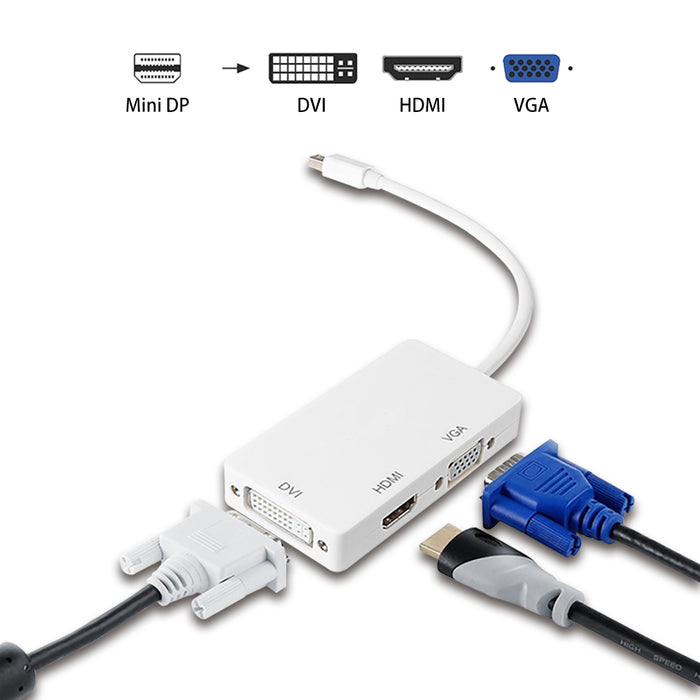 3in1 Mini Display Port to HDMI DVI VGA Adapter Microsoft Surface Pro 1 2 3 4 5 6