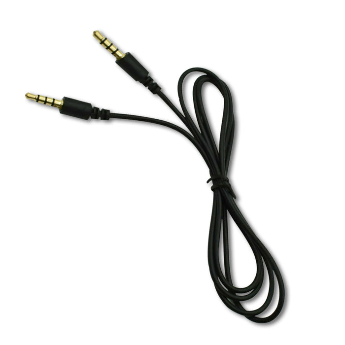 3.5mm 1/8'' Male To Male 4-Pole 3 Ring TRRS AV Audio Extension Cable