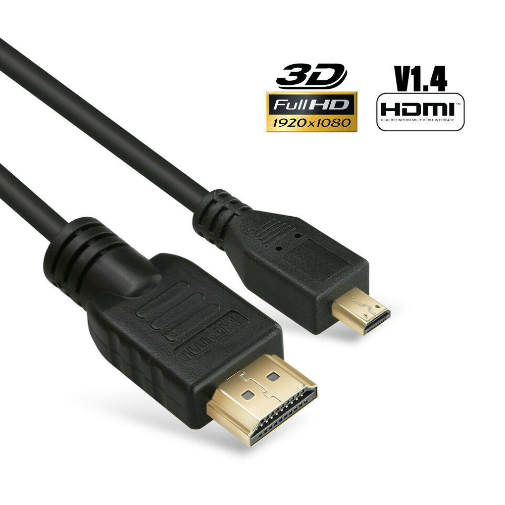 Micro HDMI to HDMI Cable Male 1 Metre v1.4 Full HD 1080P 4K GoPro Hero – detail 6